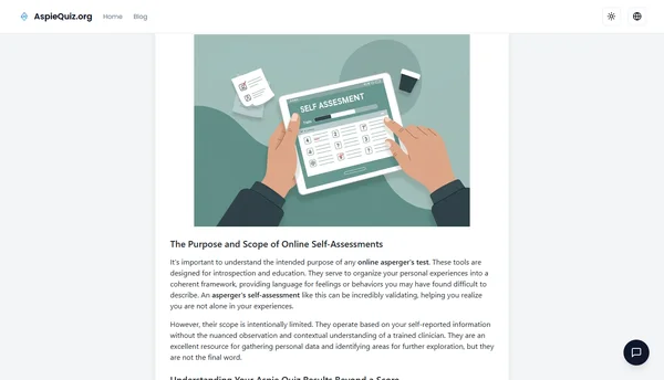 Is Aspie Quiz a Diagnosis? Self-Assessment vs. Evaluation