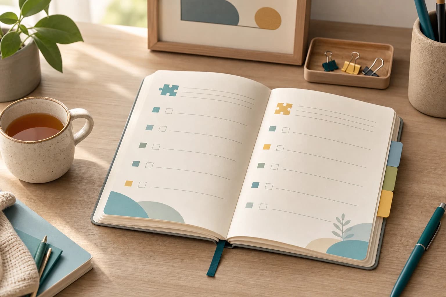 Cuaderno tranquilo para rasgos autistas
