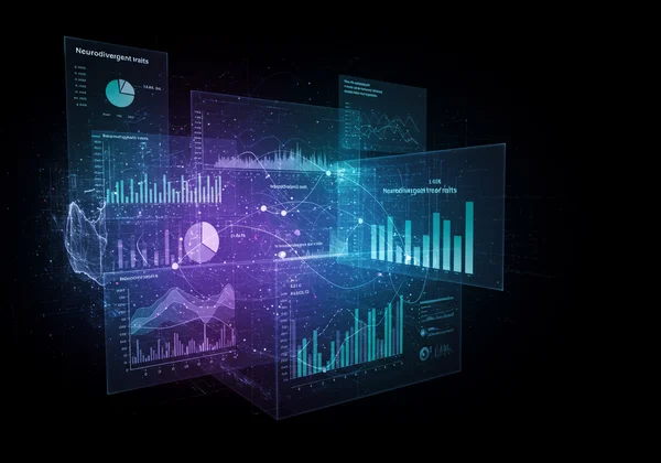 Abstract data visualization of quiz results and insights