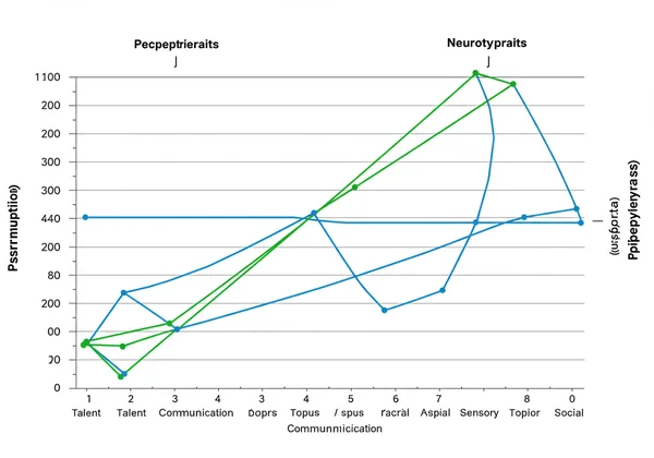 Visual representation of Aspie Quiz spider-web results chart