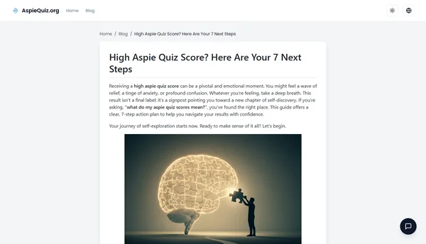 High Aspie Quiz Score? Here Are Your 7 Next Steps